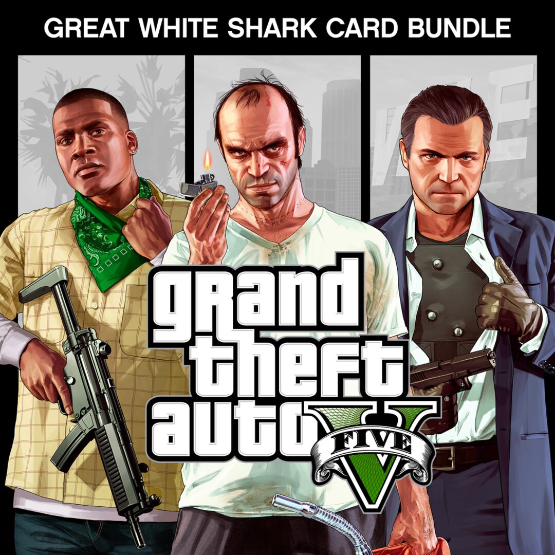 Bundle Grand Theft Auto V e Pacote de Dinheiro Tubarão-Branco