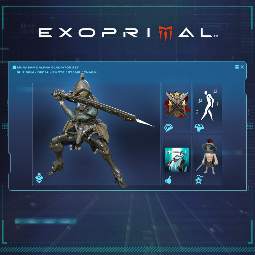 Exoprimal - Conjunto Murasame Alpha Gladiator