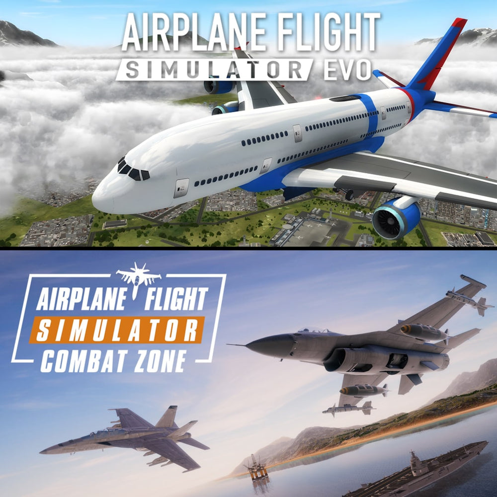 Airplane Flight Simulator : EVO & Airplane Flight Simulator : Combat Zone Bundle (PSN BR)