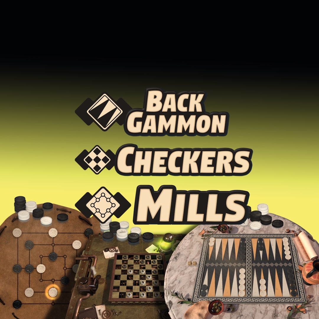 3in1 Game Collection: Backgammon + Checkers + Mills