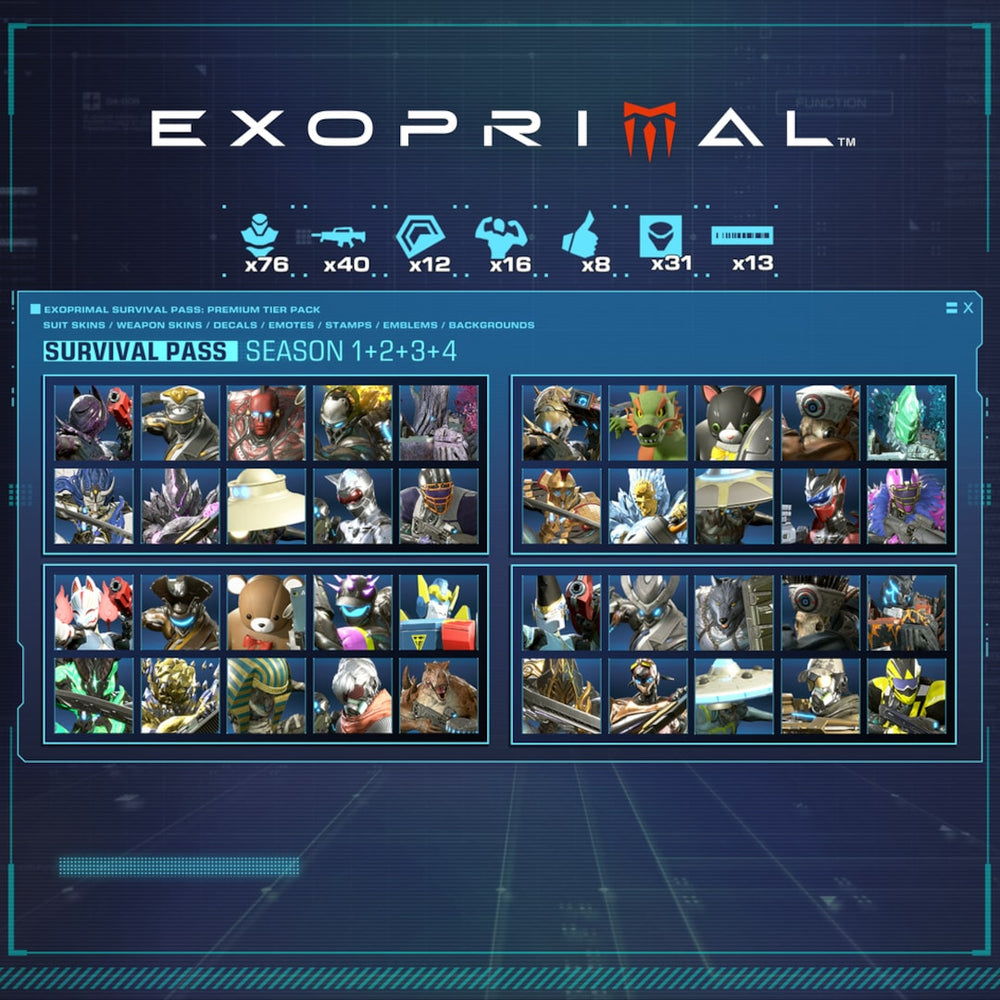 Exoprimal - Conjunto de Escalão Premium Survival Pass Exoprimal