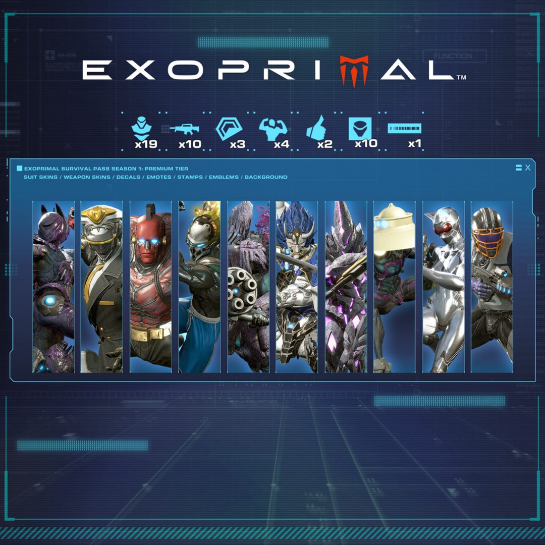 Exoprimal - 1ª Temporada do Passe de Sobrevivência Exoprimal: Série Premium