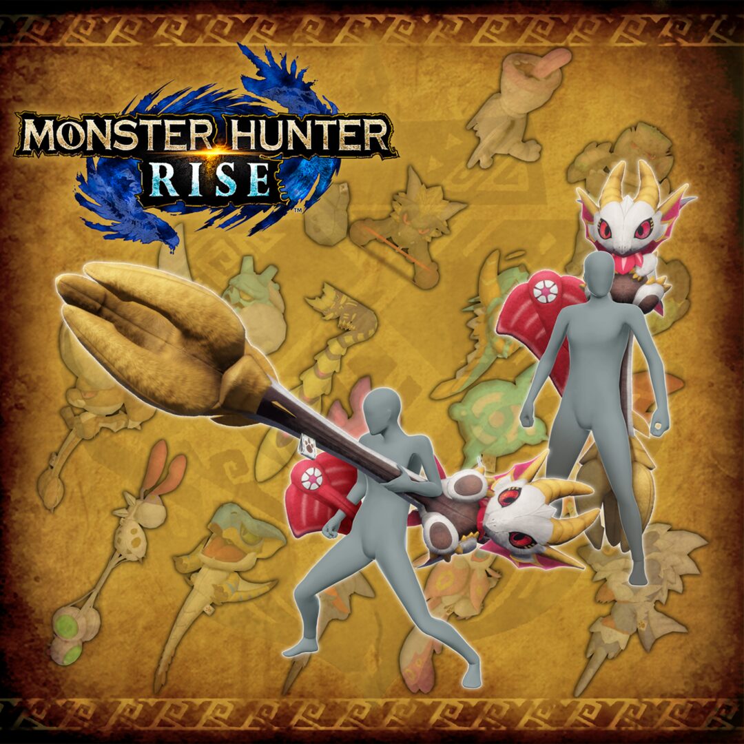 Monster Hunter Rise - Pacote de visual em camadas "Monstro de Pelúcia" para armas