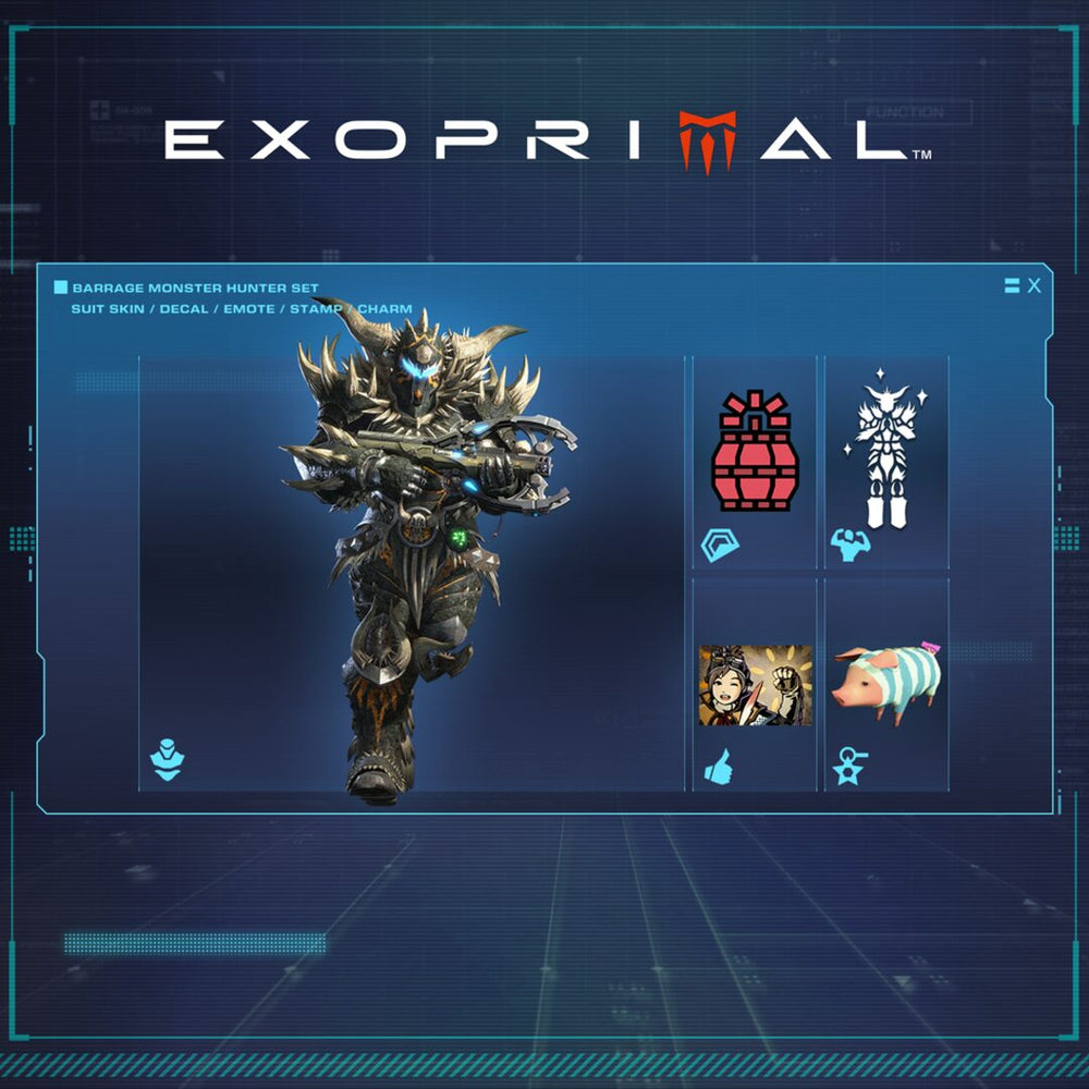 Exoprimal - Conjunto Barrage Monster Hunter