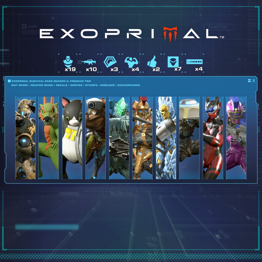 Exoprimal - 3ª Temporada do Passe de Sobrevivência Exoprimal: Série Premium
