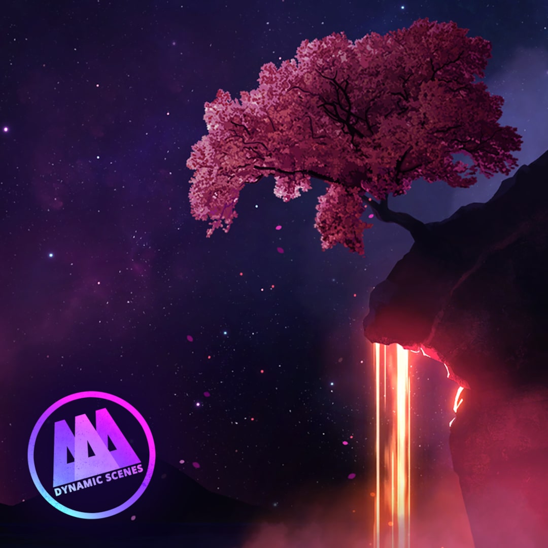 AAA Dynamic Scenes - Sakura Night Sky Dynamic Scene