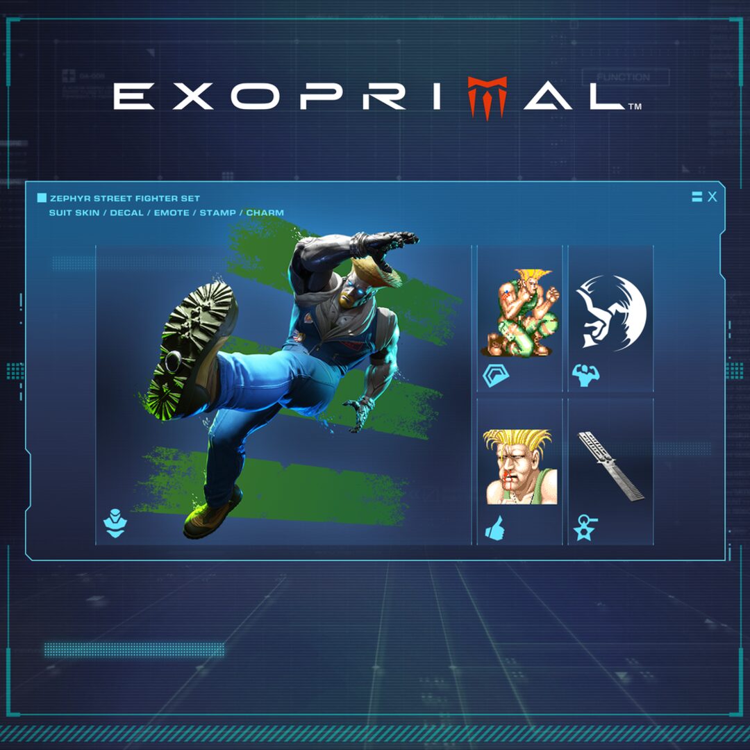 Exoprimal - Conjunto Street Fighter Zéfiro