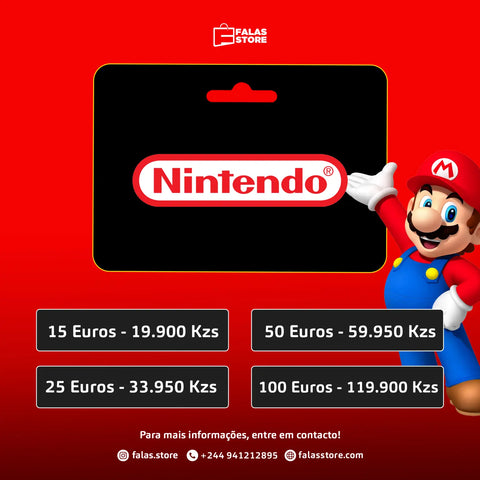 Chegaram os Giftcards Nintendo